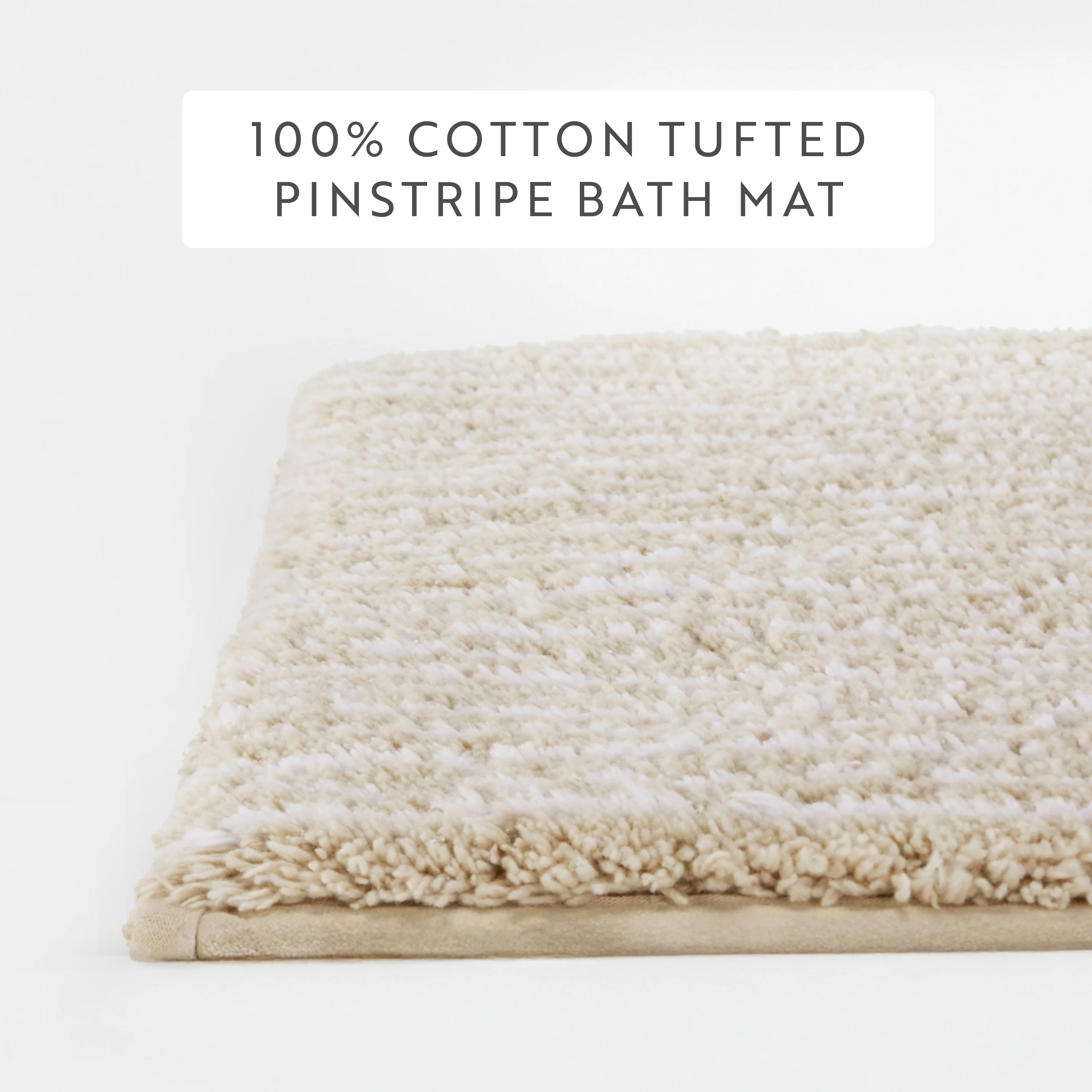 100% Cotton Pin Striped Patterned Bath Mat - Image 73