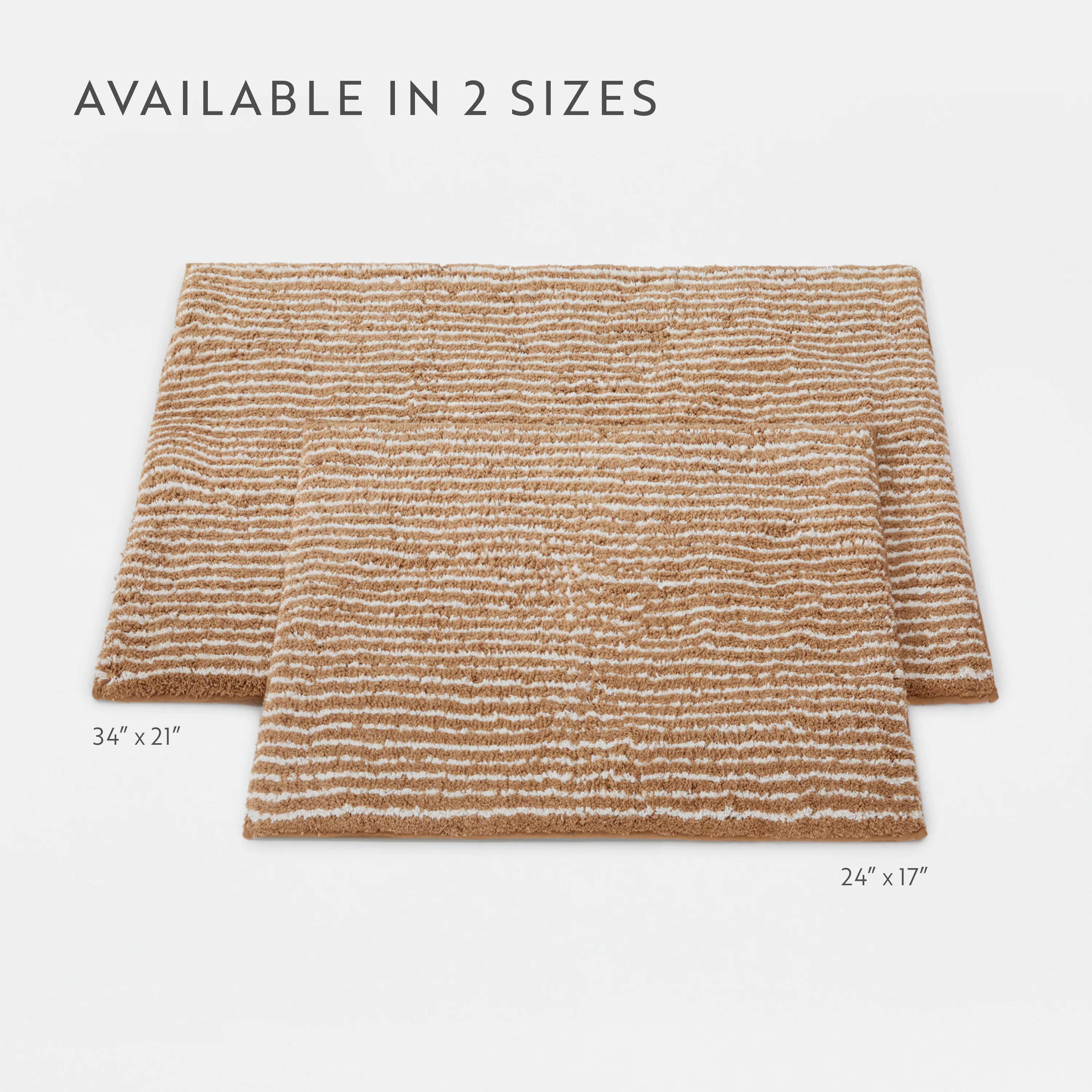 100% Cotton Pin Striped Patterned Bath Mat - Image 80