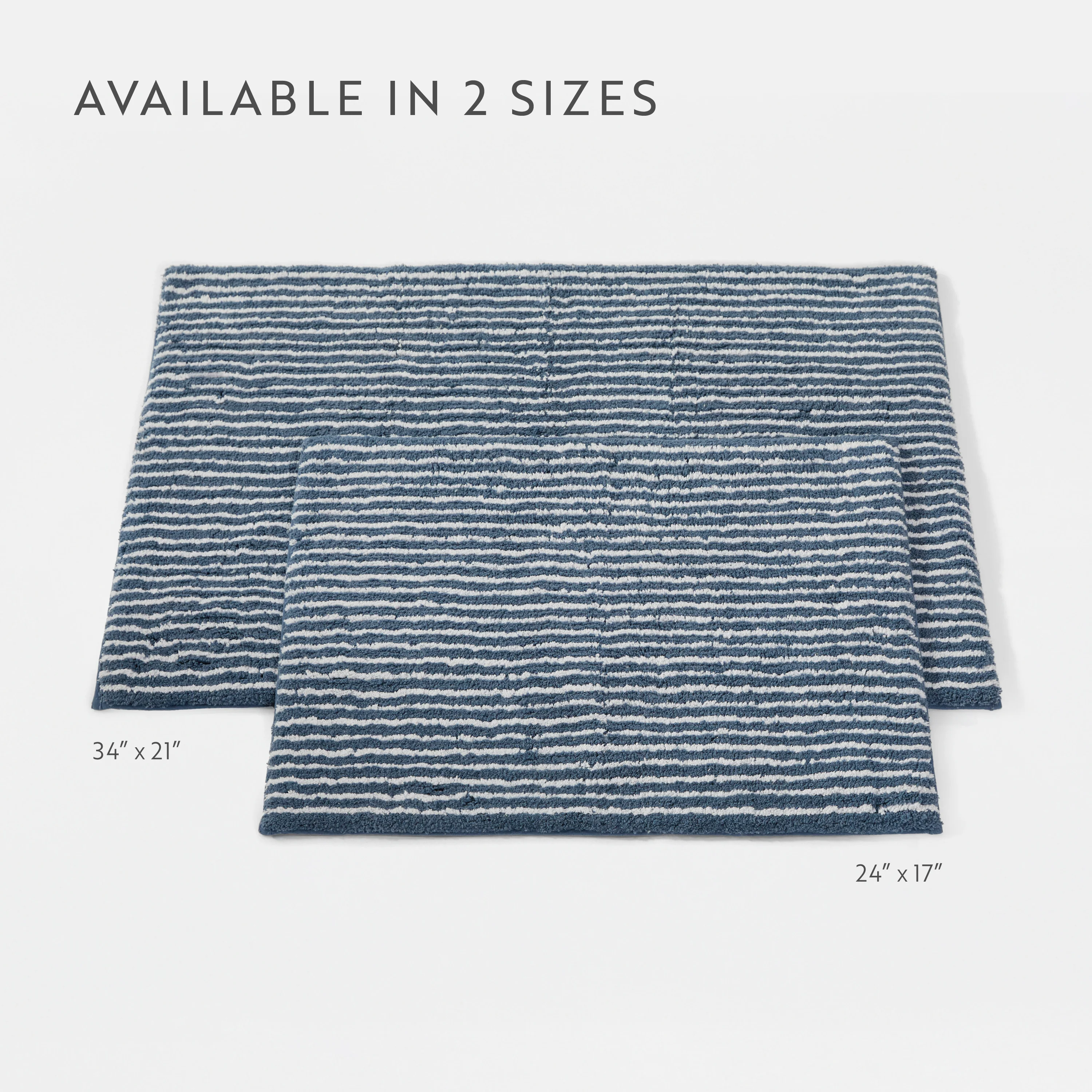 100% Cotton Pin Striped Patterned Bath Mat - Image 84
