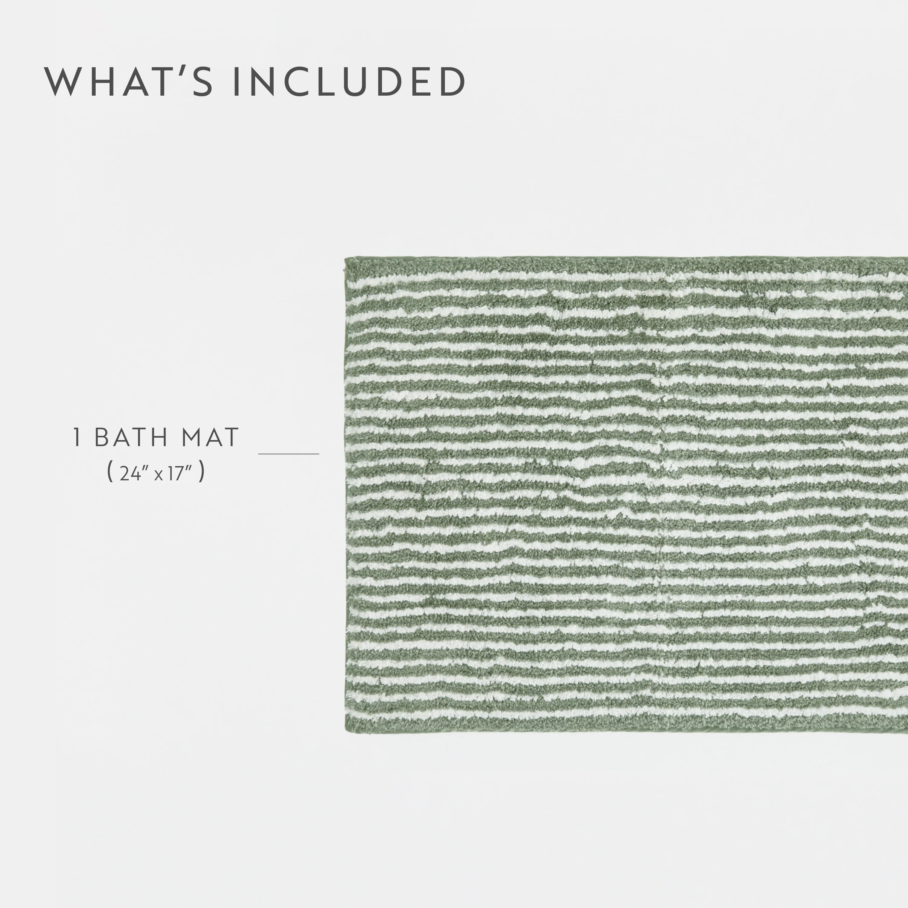 100% Cotton Pin Striped Patterned Bath Mat - Image 87