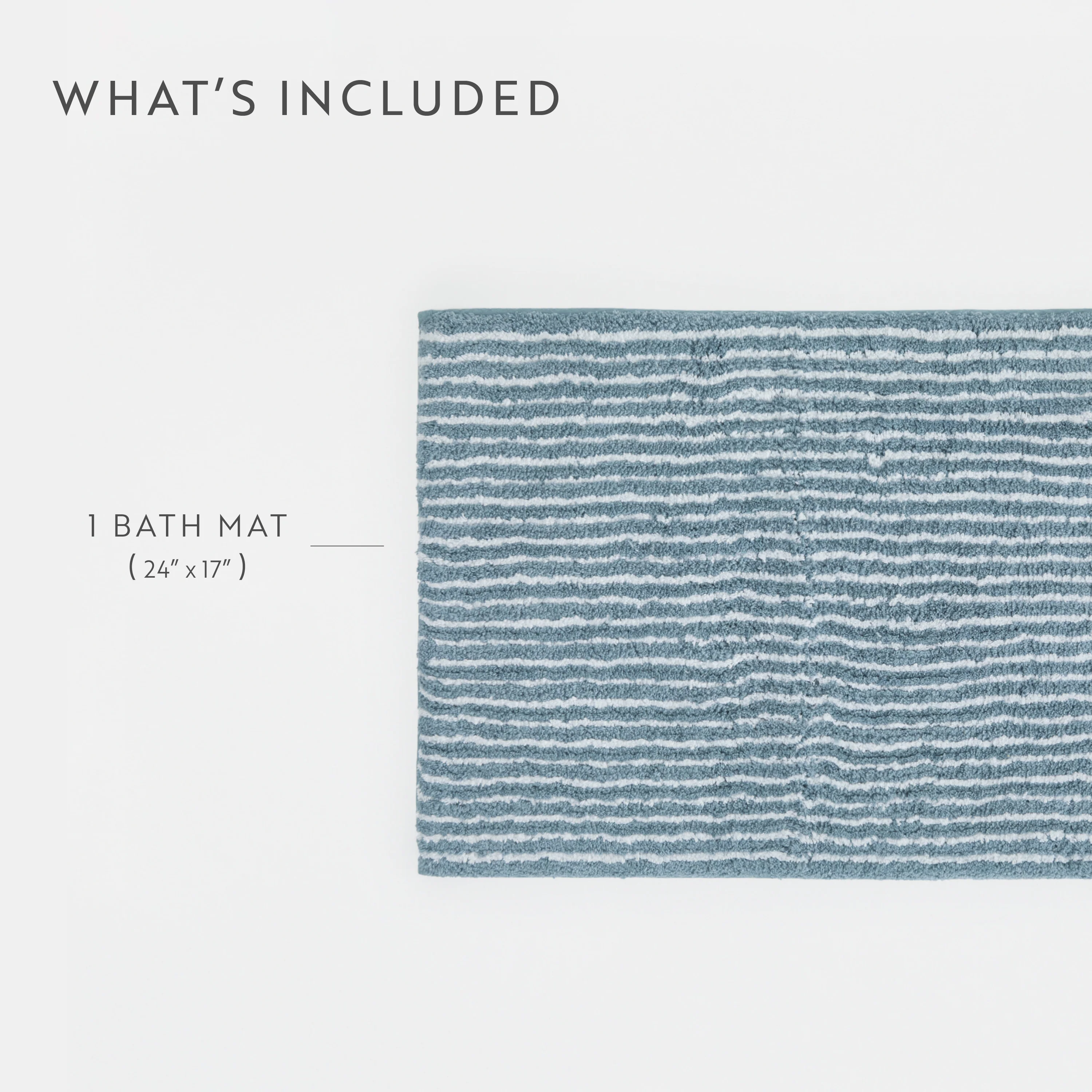 100% Cotton Pin Striped Patterned Bath Mat - Image 89