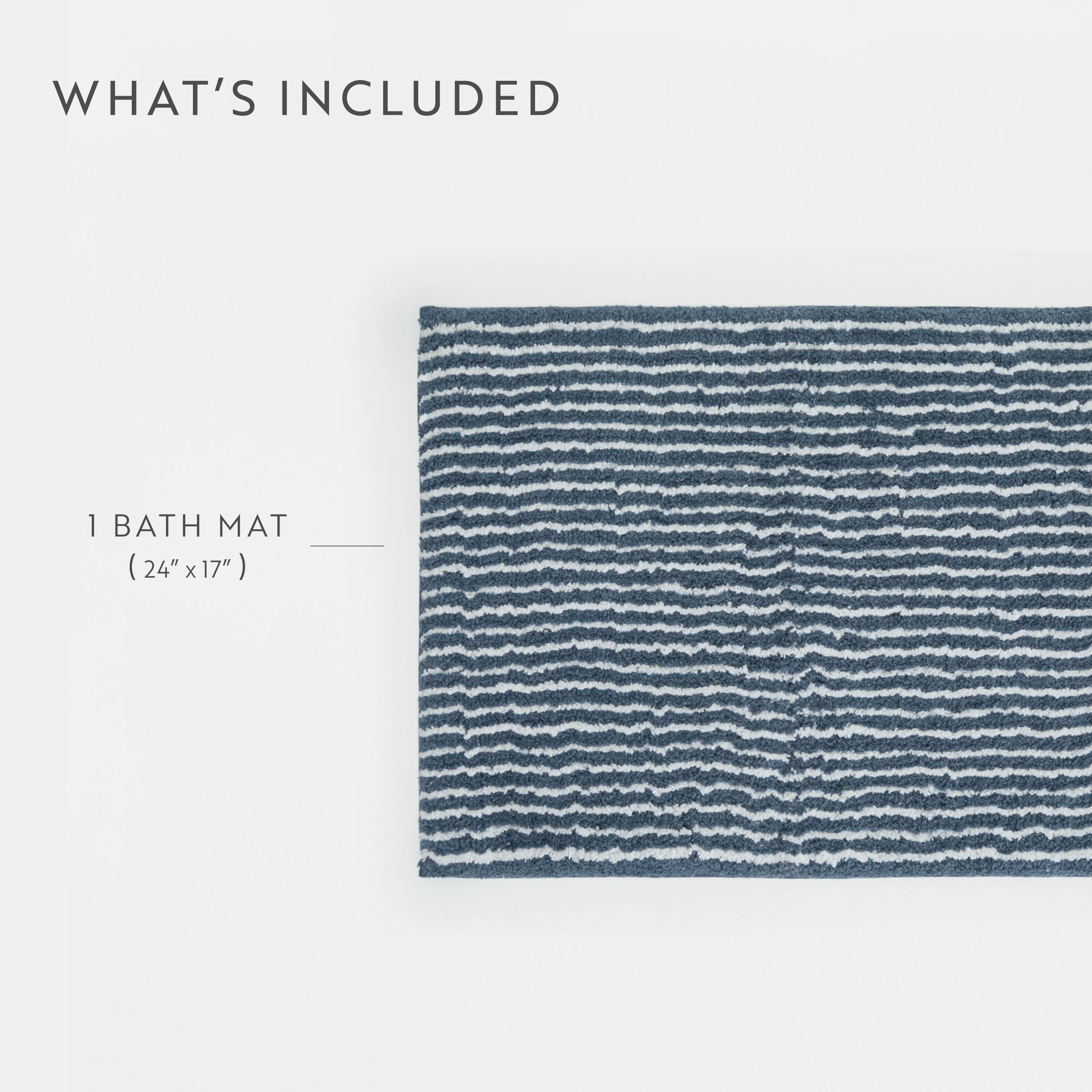 100% Cotton Pin Striped Patterned Bath Mat - Image 90