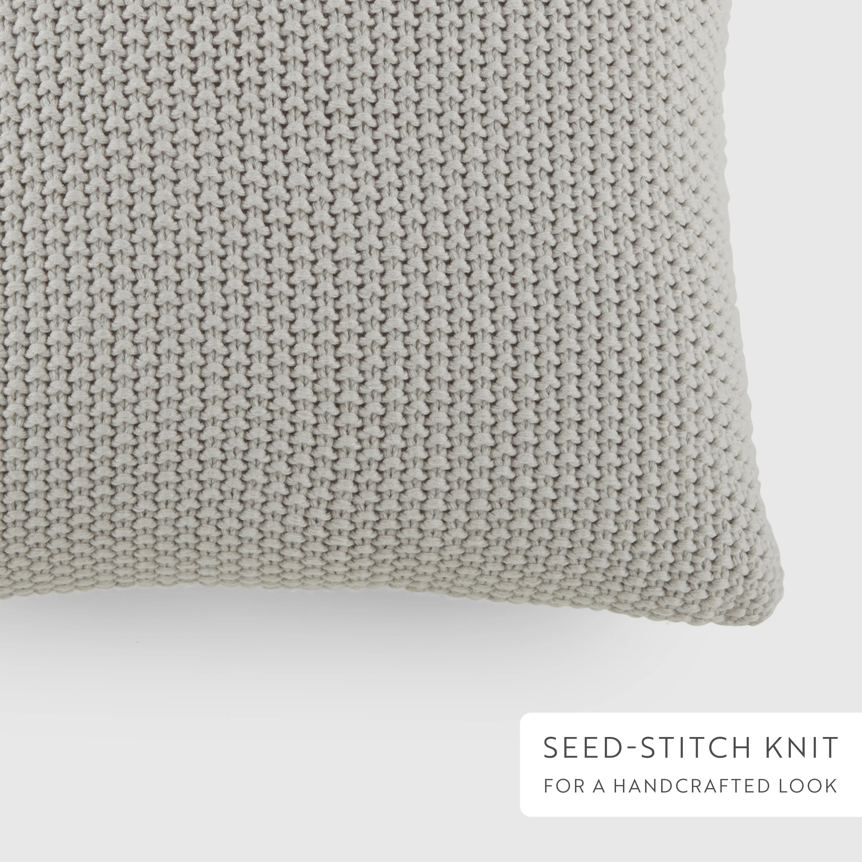 2-Pack Seed Stitch Knit With Jacobean Décor Throw Pillows - Image 5