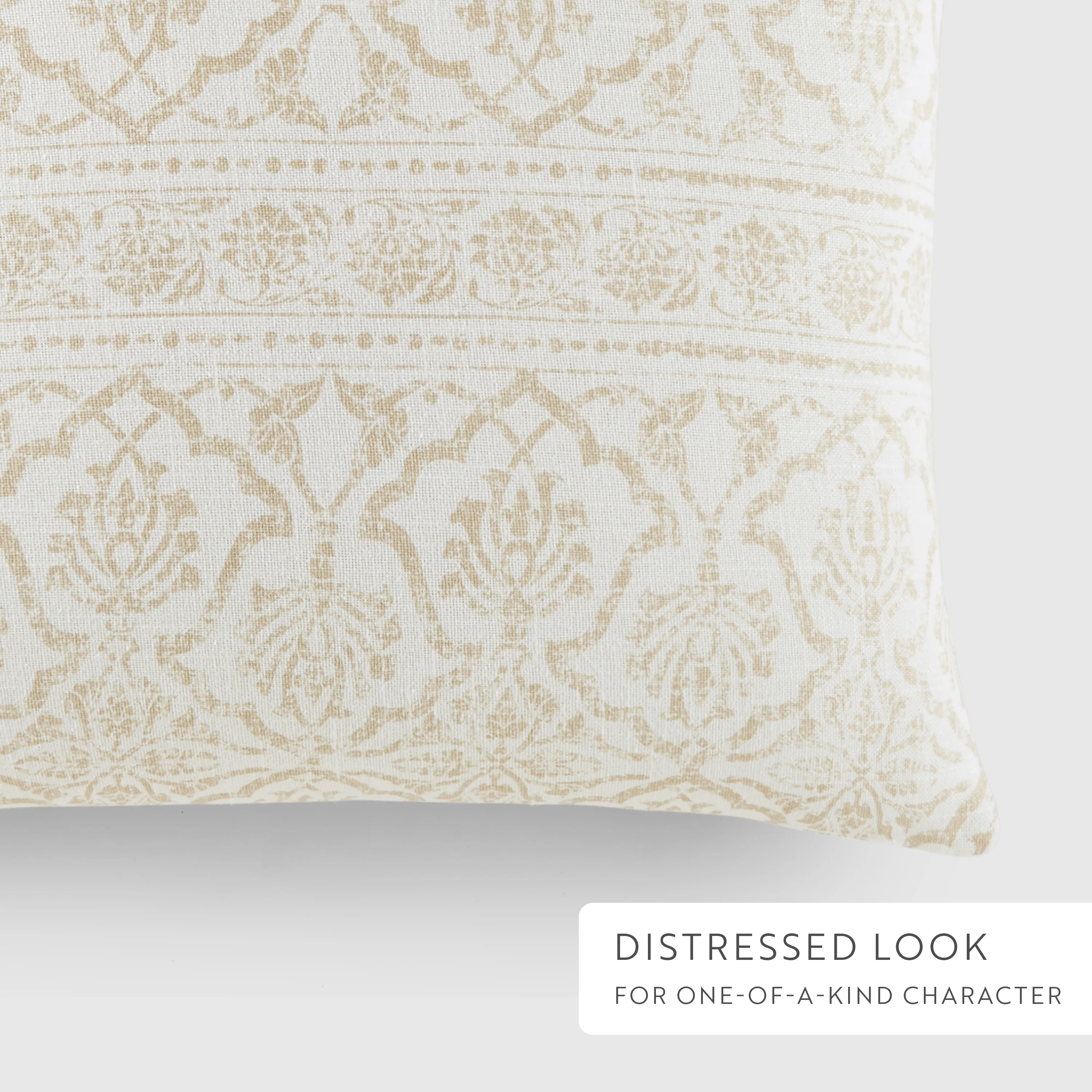 2-Pack Throw Pillows Seed Stitch Knit With Antique Floral - Image 15