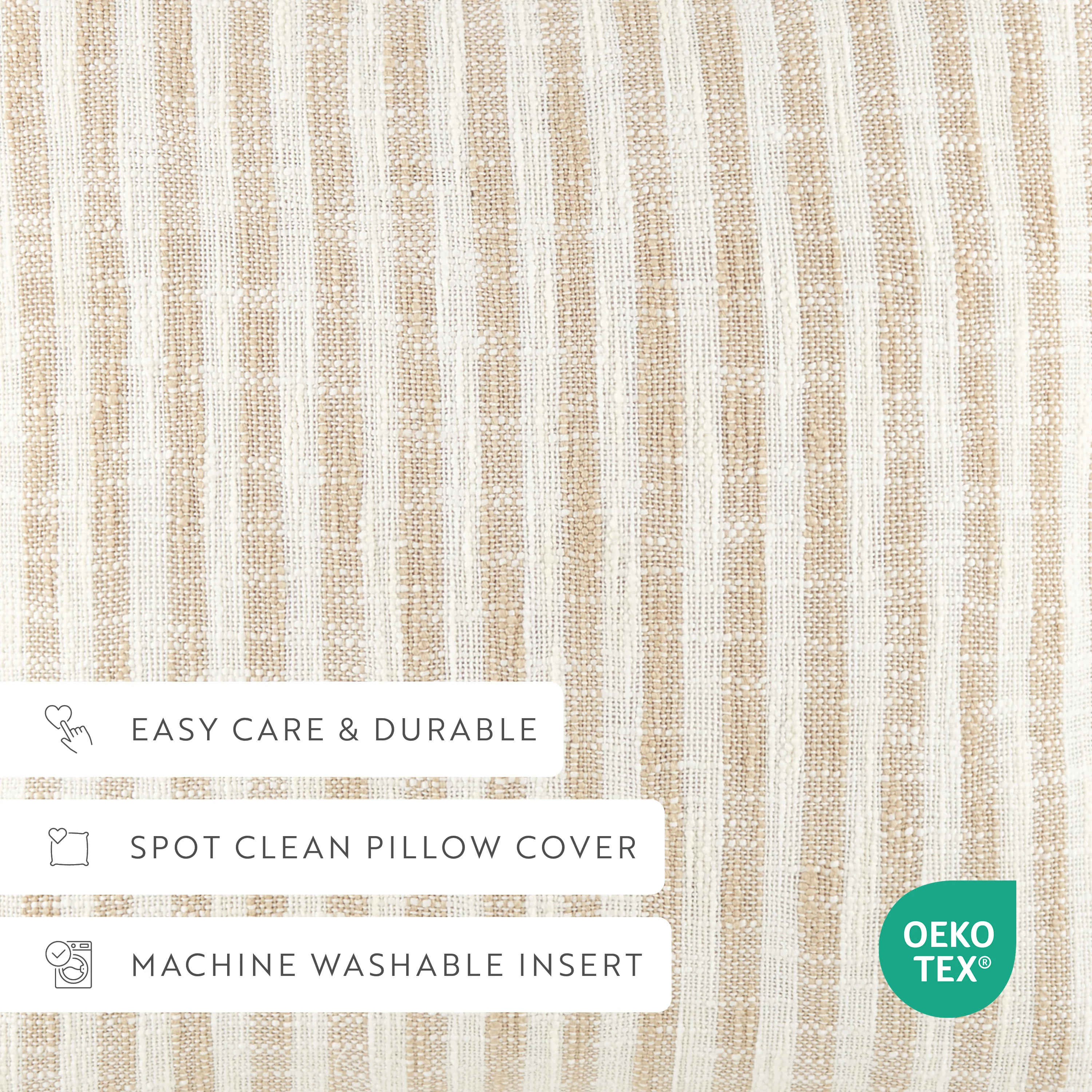 2-Pack Yarn-Dyed Bengal Stripe / Distressed Floral Décor Throw Pillows - Image 18