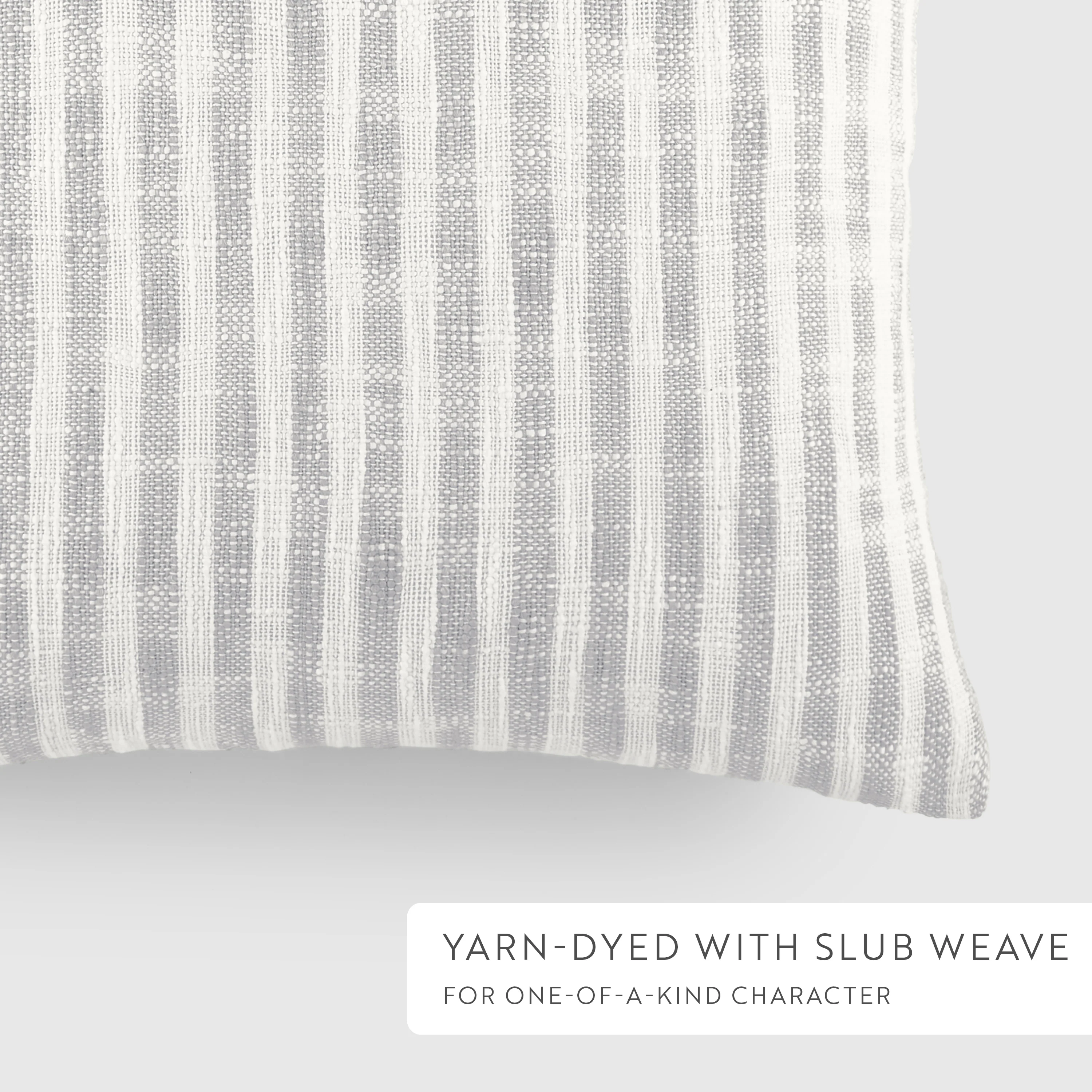 2-Pack Yarn-Dyed Bengal Stripe / Solid Décor Throw Pillows - Image 13