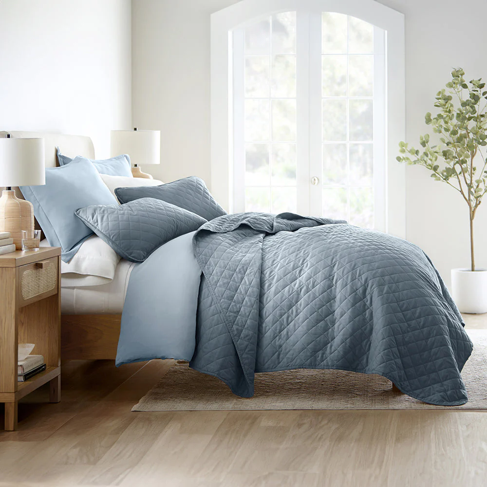 3-Piece Diamond Stitch Quilted Coverlet Set (Sale) - Image 24