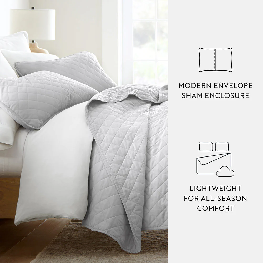 3-Piece Diamond Stitch Quilted Coverlet Set (Sale) - Image 40