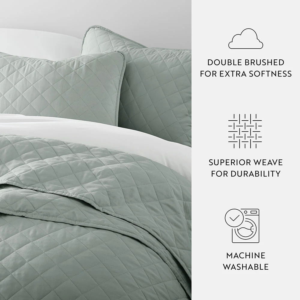 3-Piece Diamond Stitch Quilted Coverlet Set (Sale) - Image 47