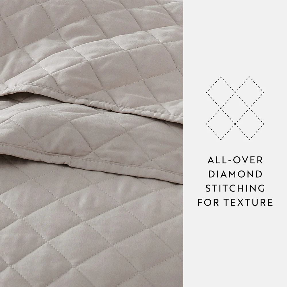 3-Piece Diamond Stitch Quilted Coverlet Set - Image 57