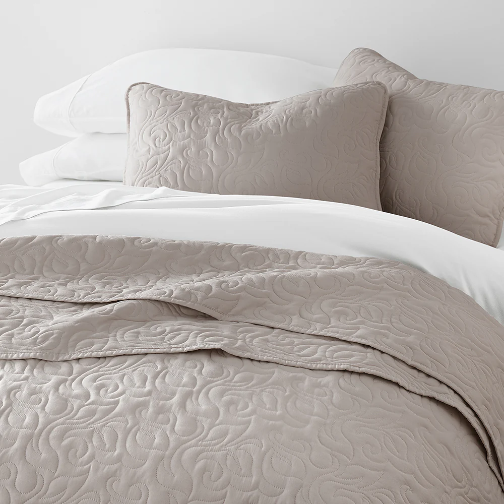 3-Piece Floral Stitch Quilted Coverlet Set - Image 30