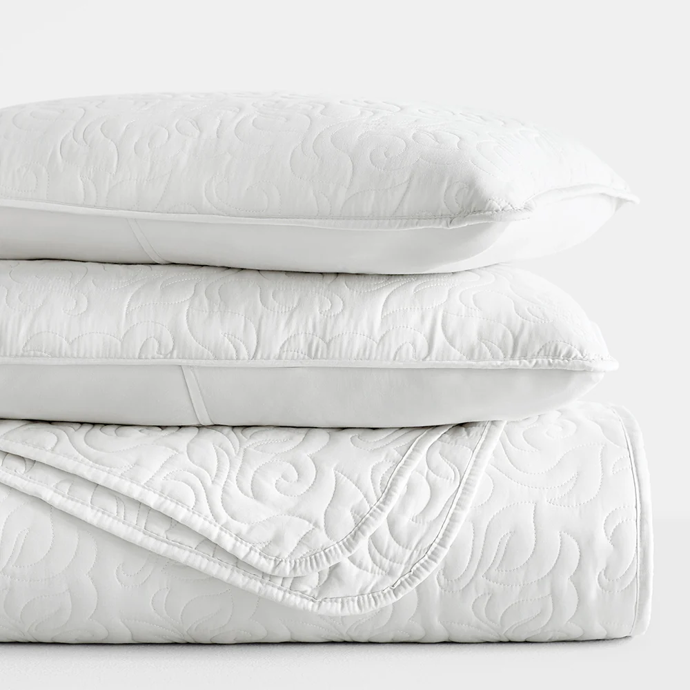 3-Piece Floral Stitch Quilted Coverlet Set - Image 40