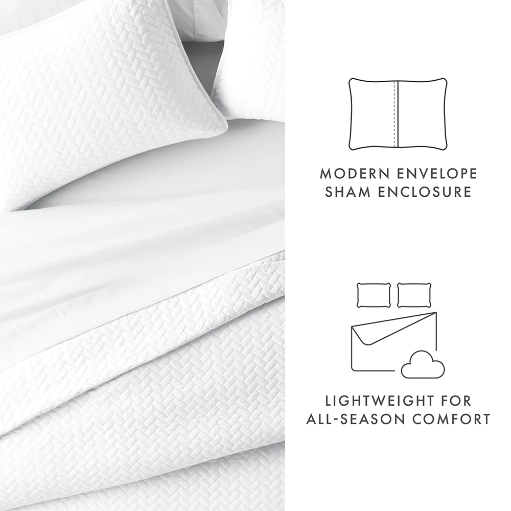 3-Piece Herringbone Quilted Coverlet Set - Image 18