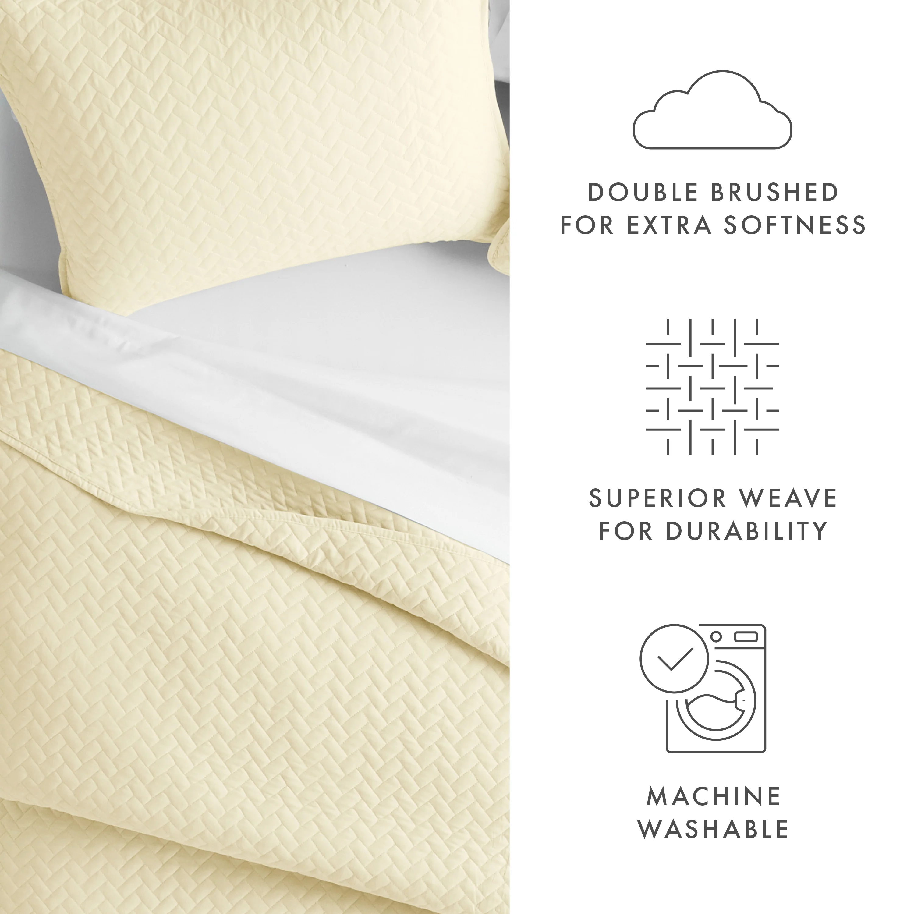 3-Piece Herringbone Quilted Coverlet Set - Image 21