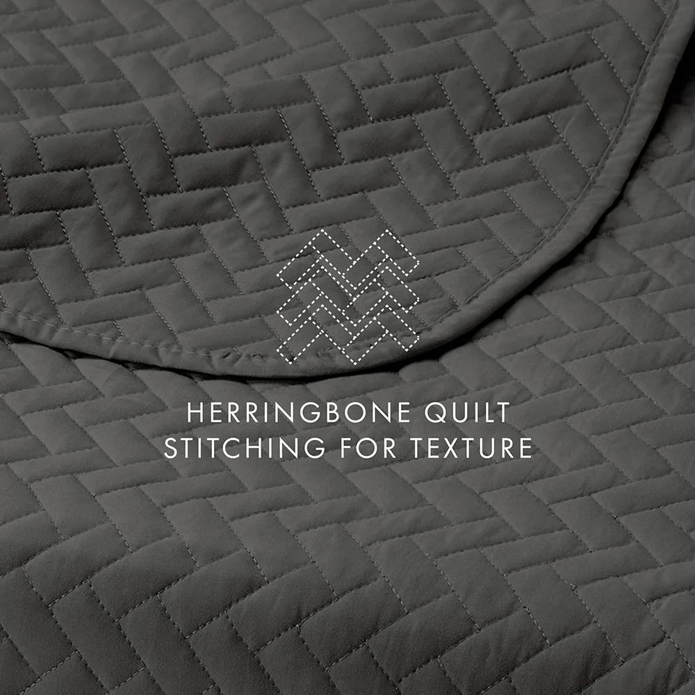 3-Piece Herringbone Quilted Coverlet Set - Image 31