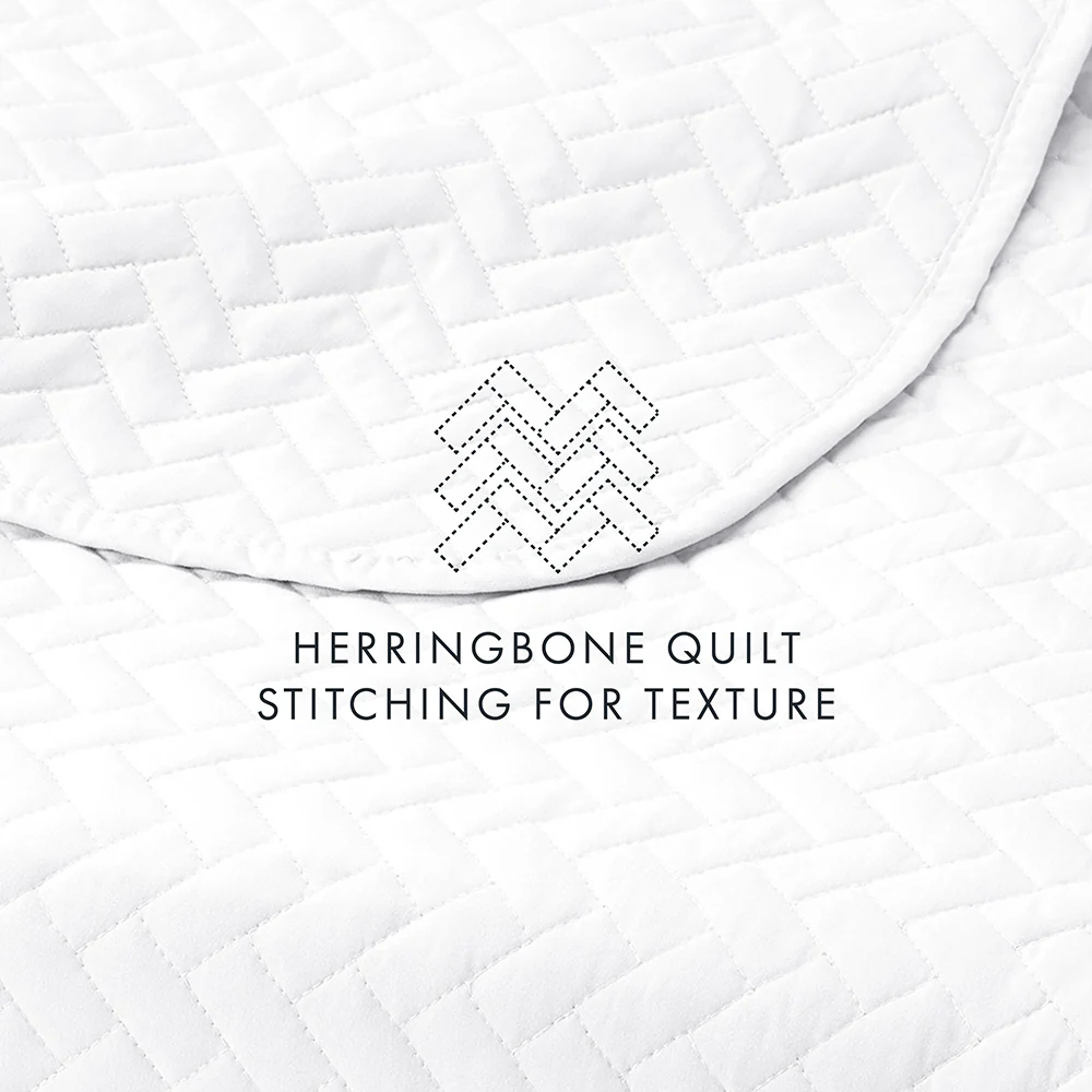 3-Piece Herringbone Quilted Coverlet Set - Image 36