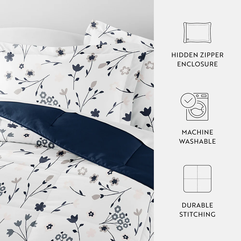 Forget Me Not Reversible Down-Alternative Comforter Set - Image 13