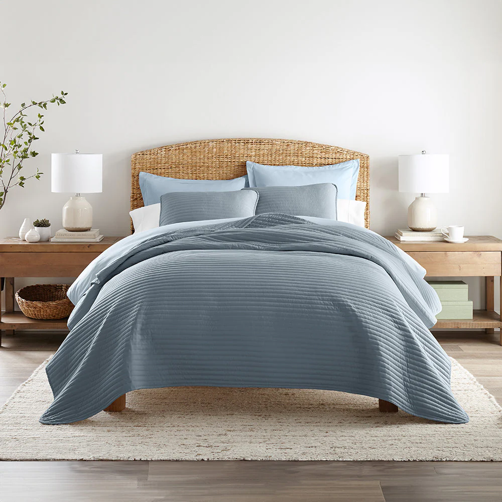 3-Piece Stripe Stitch Quilted Coverlet Set (Sale) - Image 13