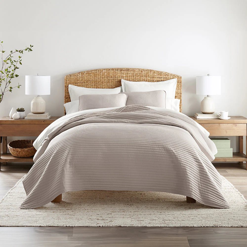 3-Piece Stripe Stitch Quilted Coverlet Set (Sale) - Image 15