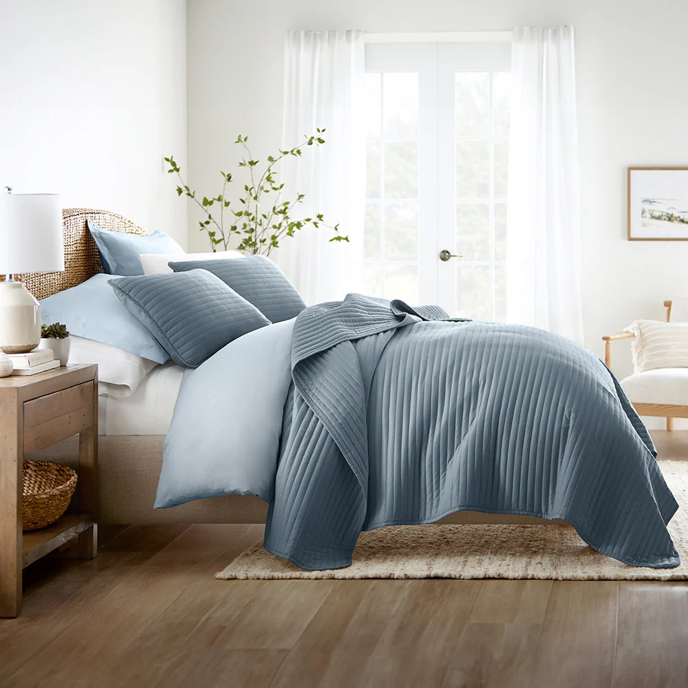 3-Piece Stripe Stitch Quilted Coverlet Set (Sale) - Image 19
