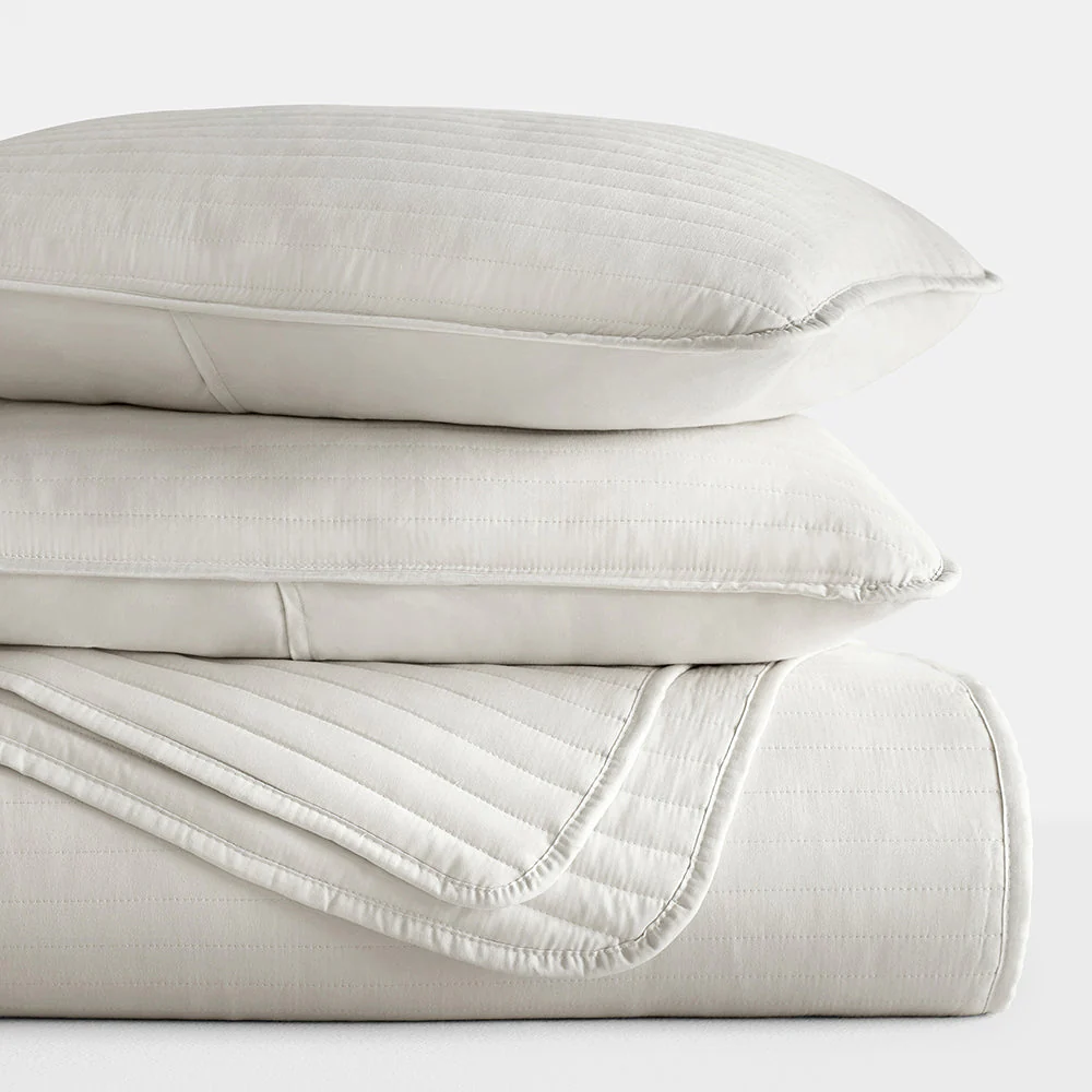 3-Piece Stripe Stitch Quilted Coverlet Set (Sale) - Image 32