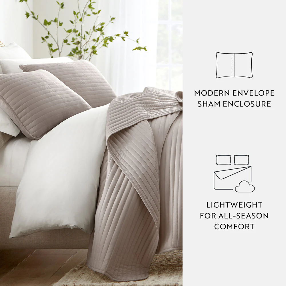 3-Piece Stripe Stitch Quilted Coverlet Set (Sale) - Image 39