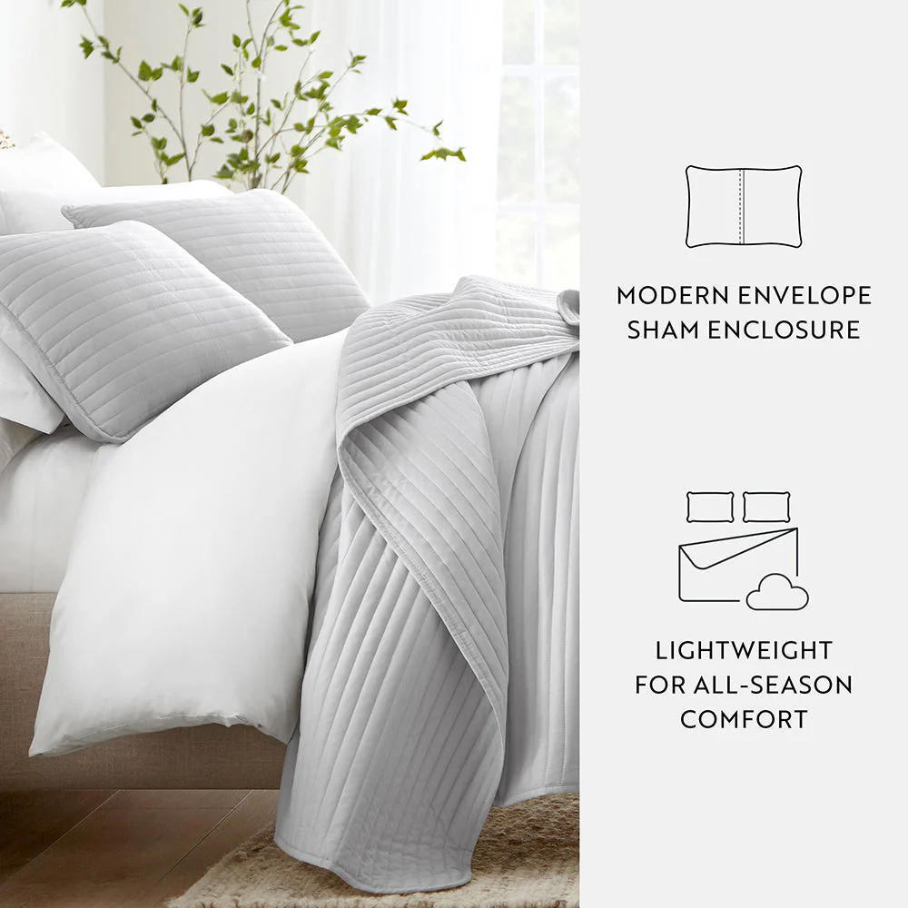 3-Piece Stripe Stitch Quilted Coverlet Set (Sale) - Image 40