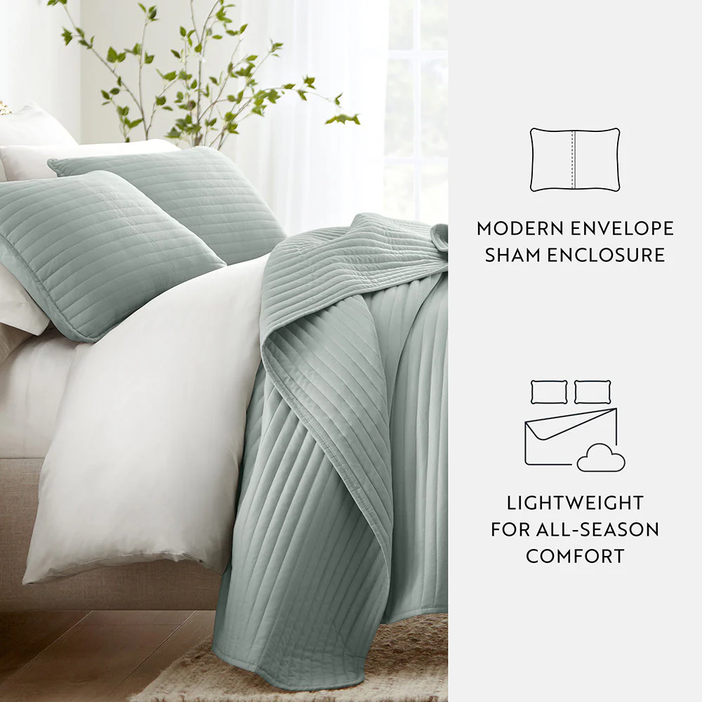 3-Piece Stripe Stitch Quilted Coverlet Set (Sale) - Image 42