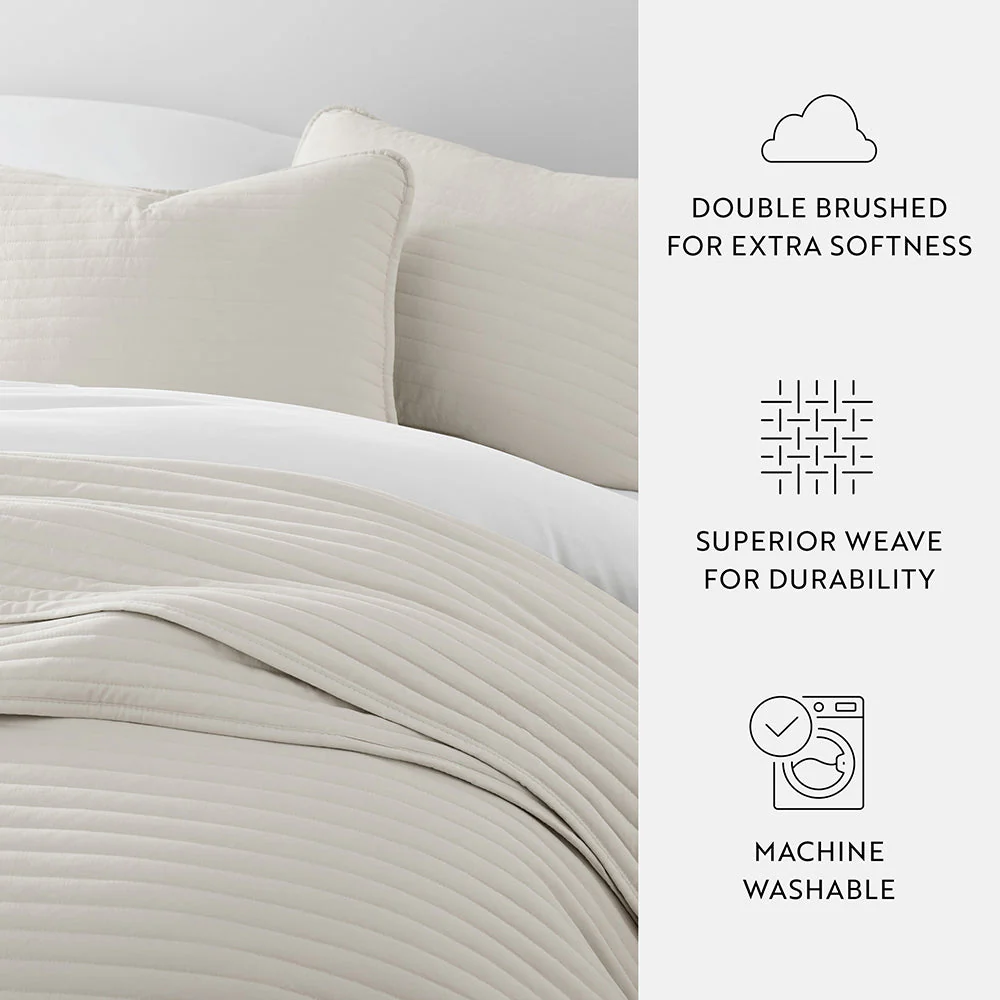 3-Piece Stripe Stitch Quilted Coverlet Set (Sale) - Image 44