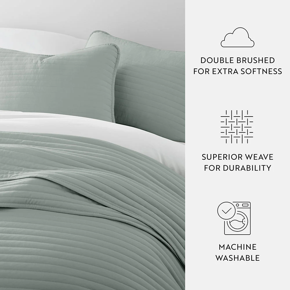 3-Piece Stripe Stitch Quilted Coverlet Set (Sale) - Image 48