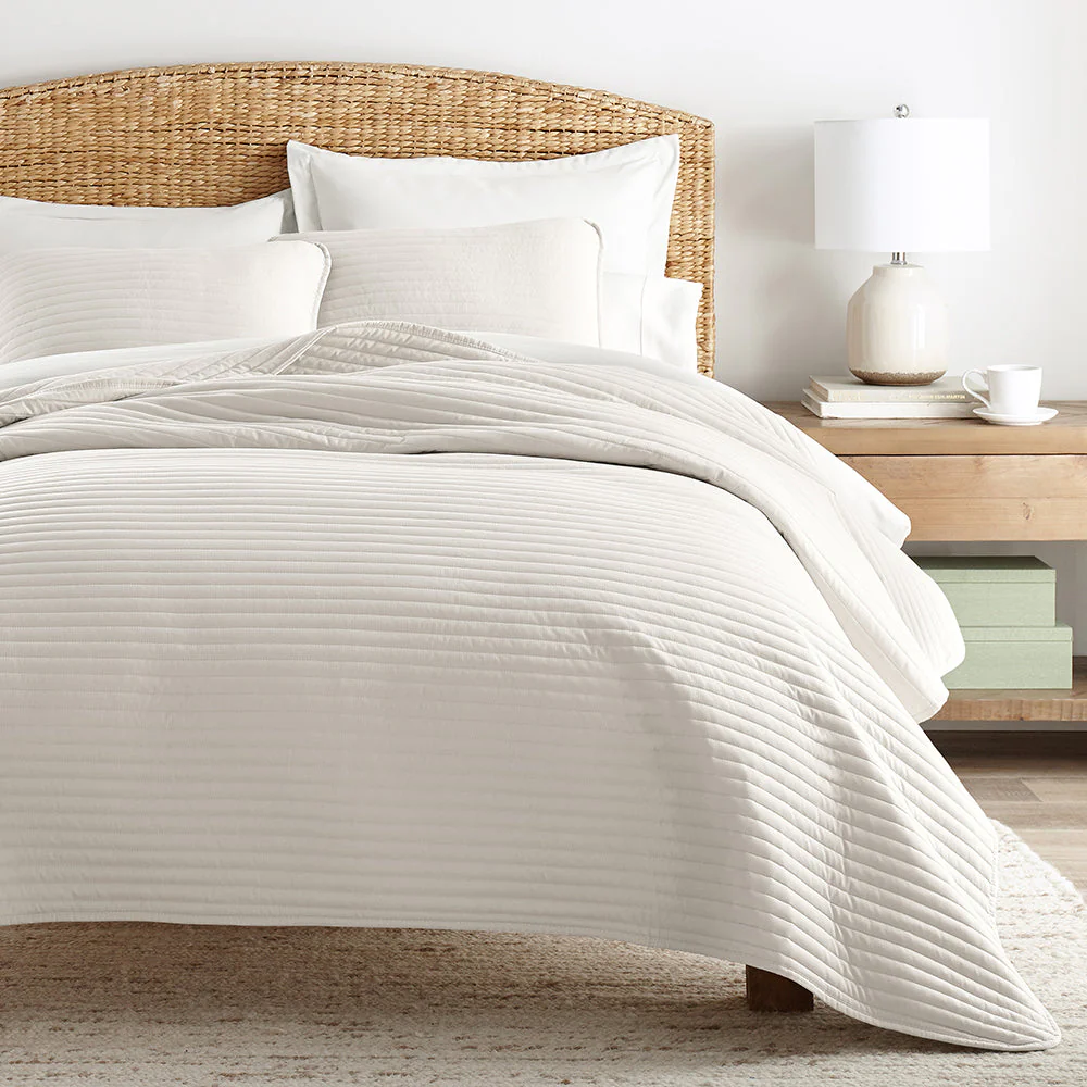 3-Piece Stripe Stitch Quilted Coverlet Set (Sale) - Image 8