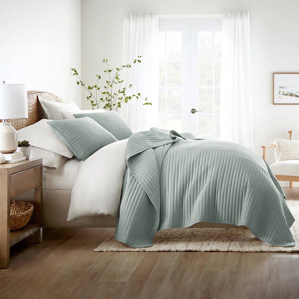3-Piece Stripe Stitch Quilted Coverlet Set - Image 23