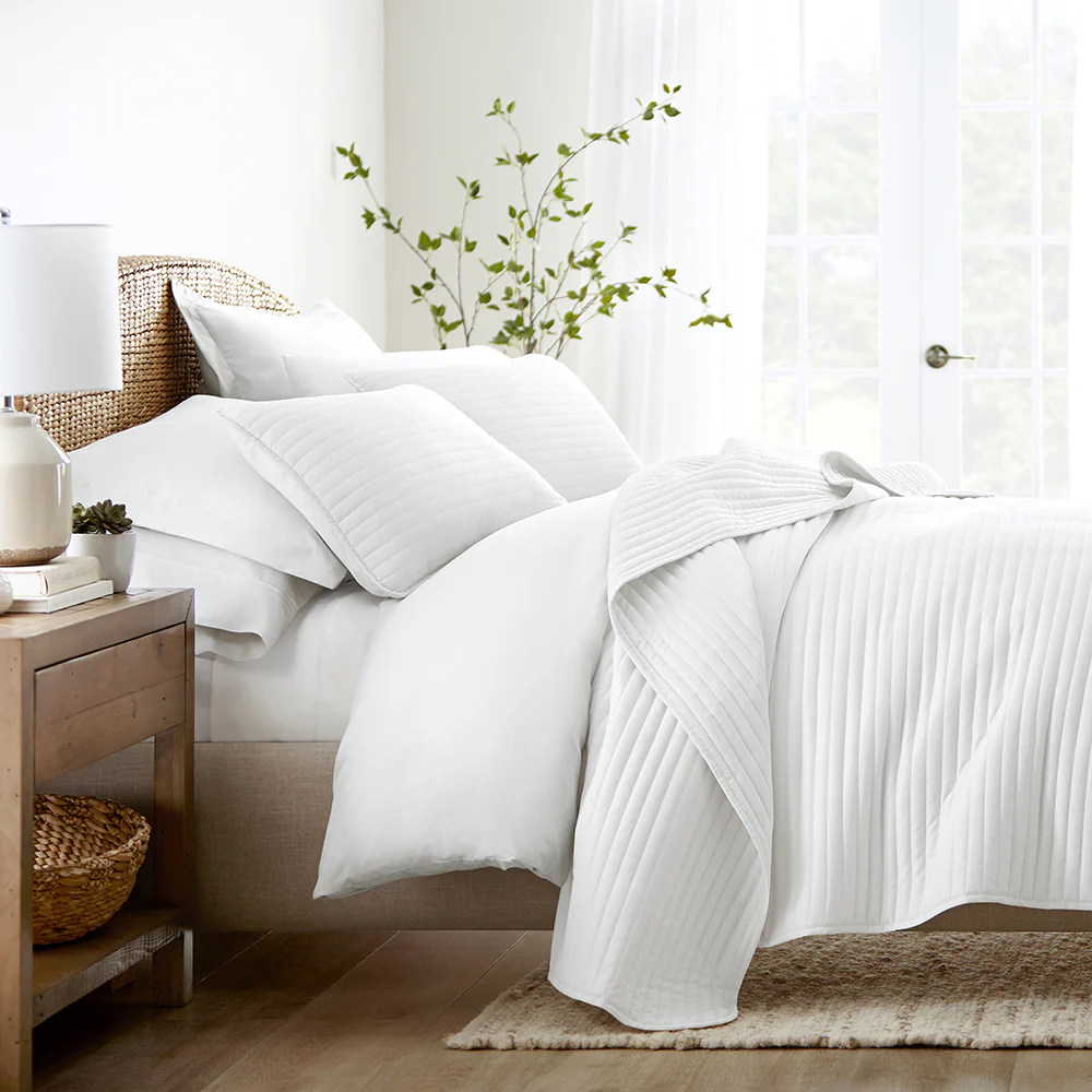 3-Piece Stripe Stitch Quilted Coverlet Set - Image 4