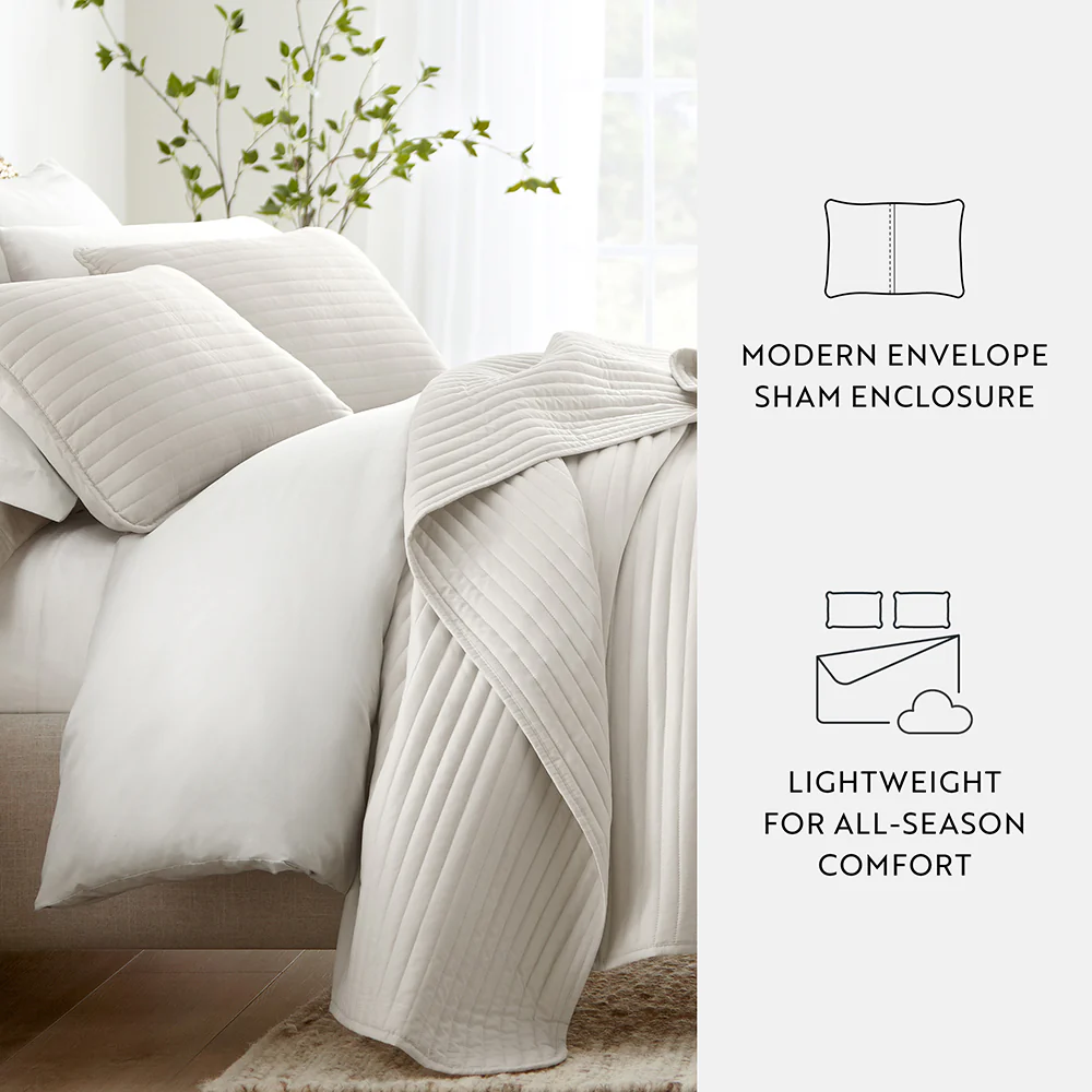 3-Piece Stripe Stitch Quilted Coverlet Set - Image 43