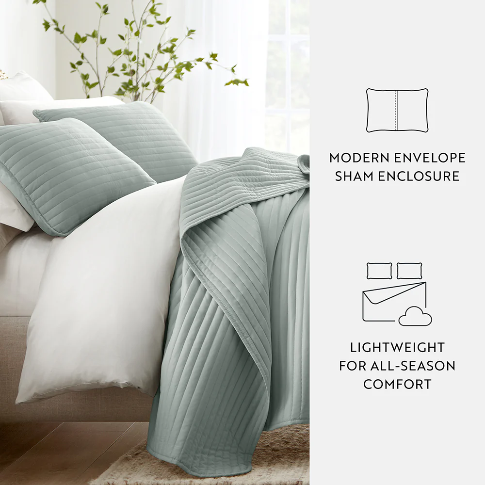 3-Piece Stripe Stitch Quilted Coverlet Set - Image 47
