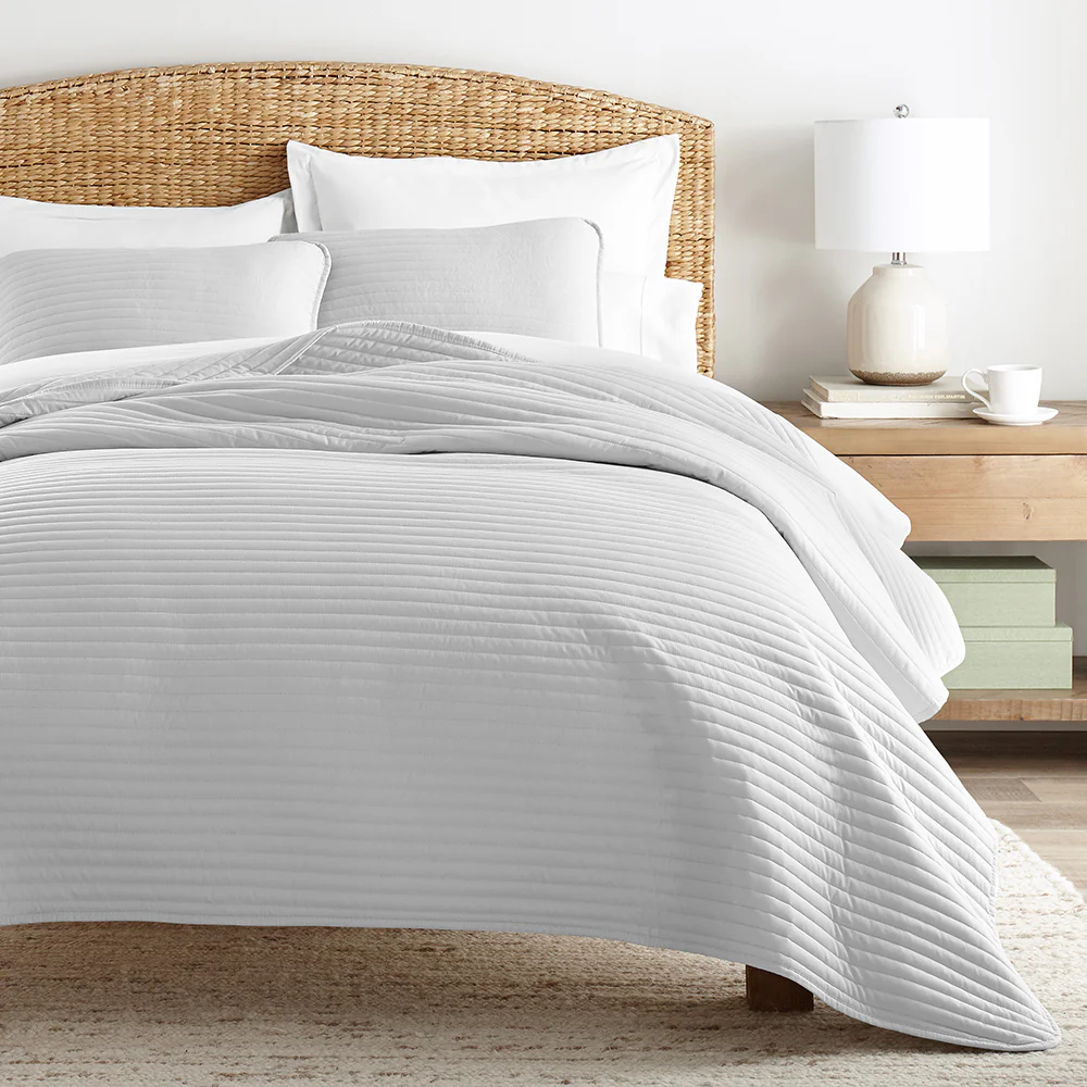 3-Piece Stripe Stitch Quilted Coverlet Set - Image 9