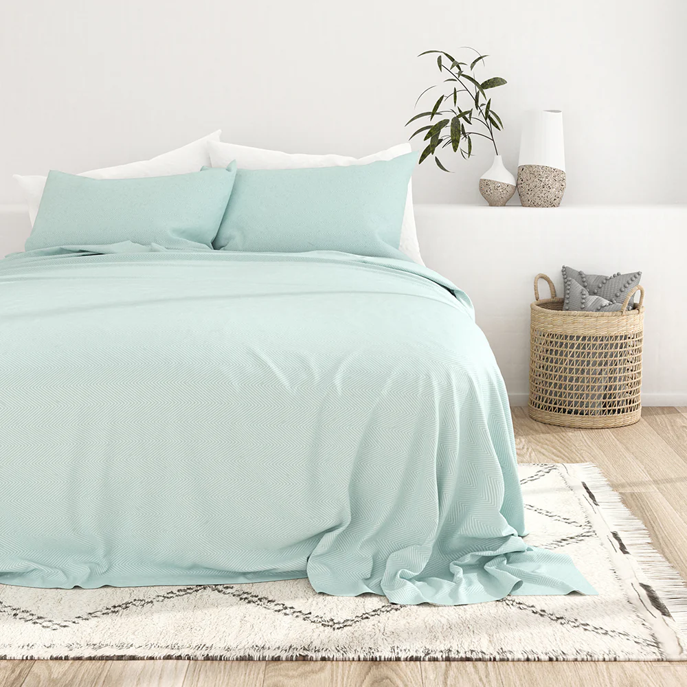 Chevron Embossed 4-Piece Sheet Set - Image 14