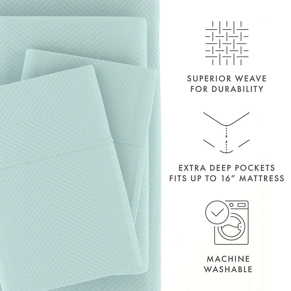 Chevron Embossed 4-Piece Sheet Set - Image 32