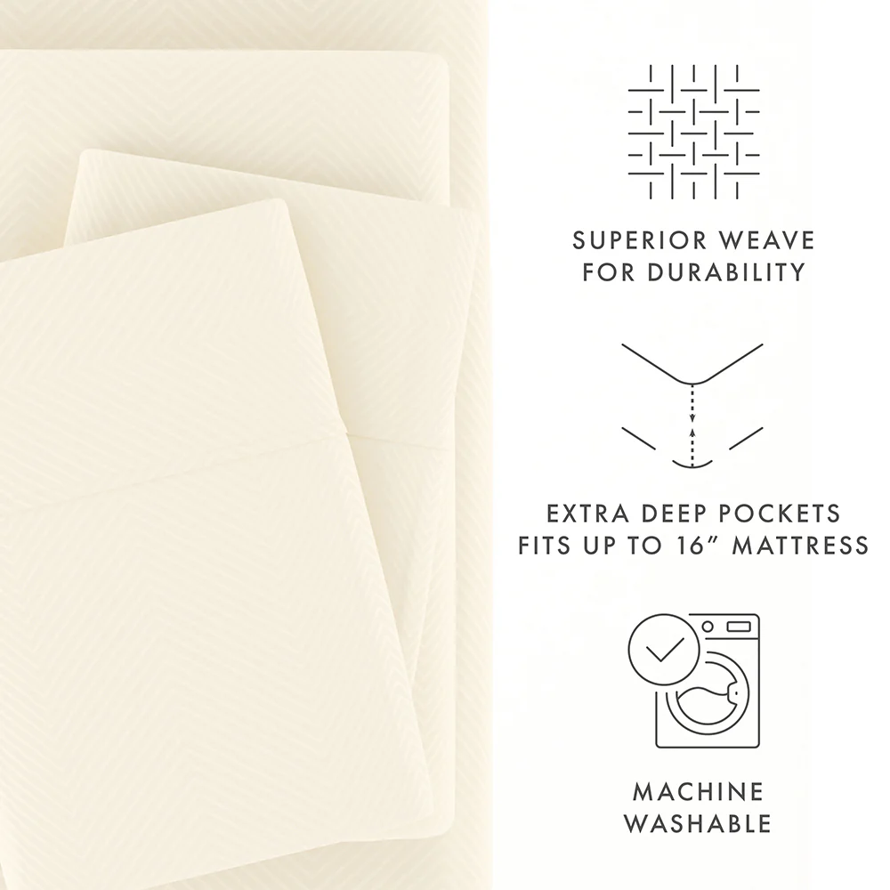 Chevron Embossed 4-Piece Sheet Set - Image 33