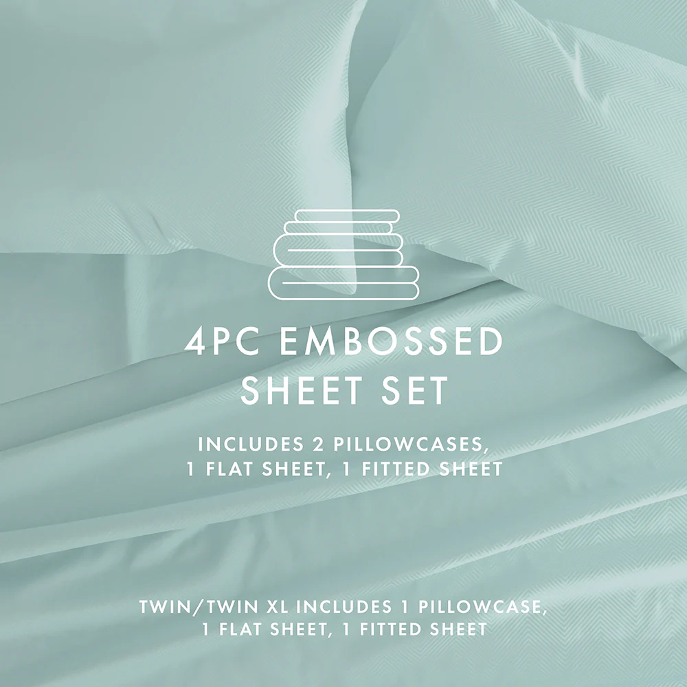 Chevron Embossed 4-Piece Sheet Set - Image 38