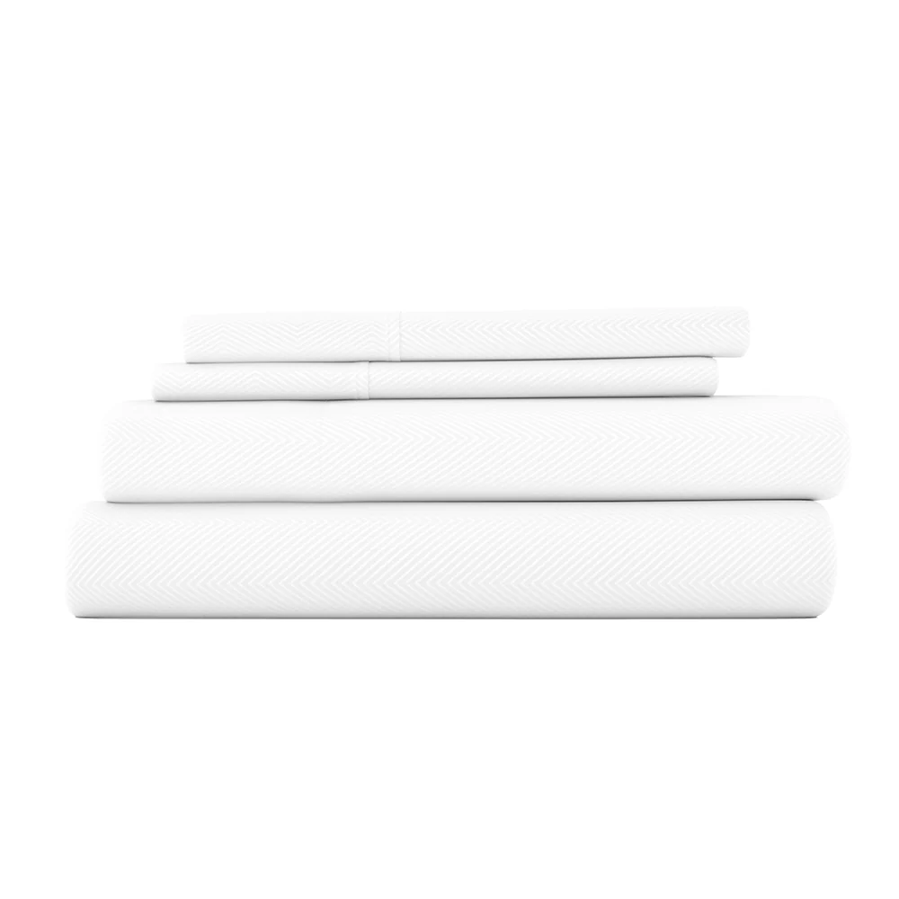 Chevron Embossed 4-Piece Sheet Set - Image 4