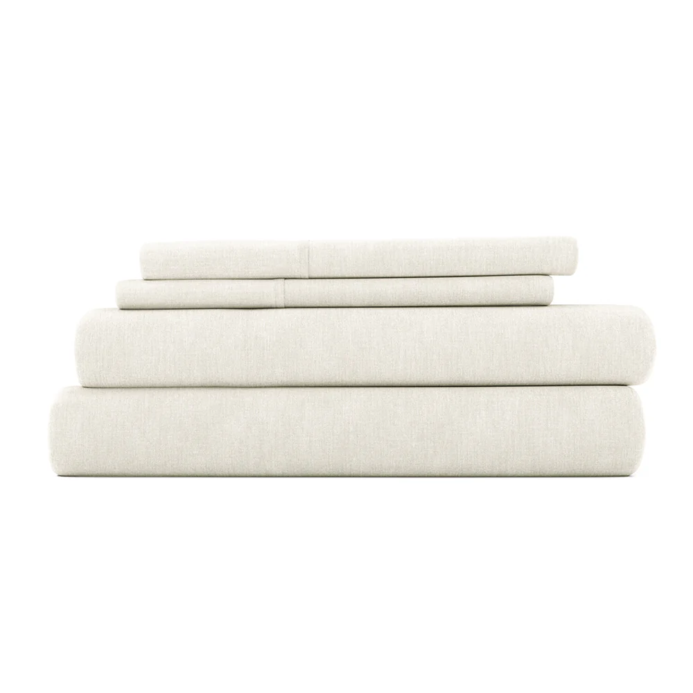 4-Piece Linen Bamboo Blend Sheet Set - Image 3