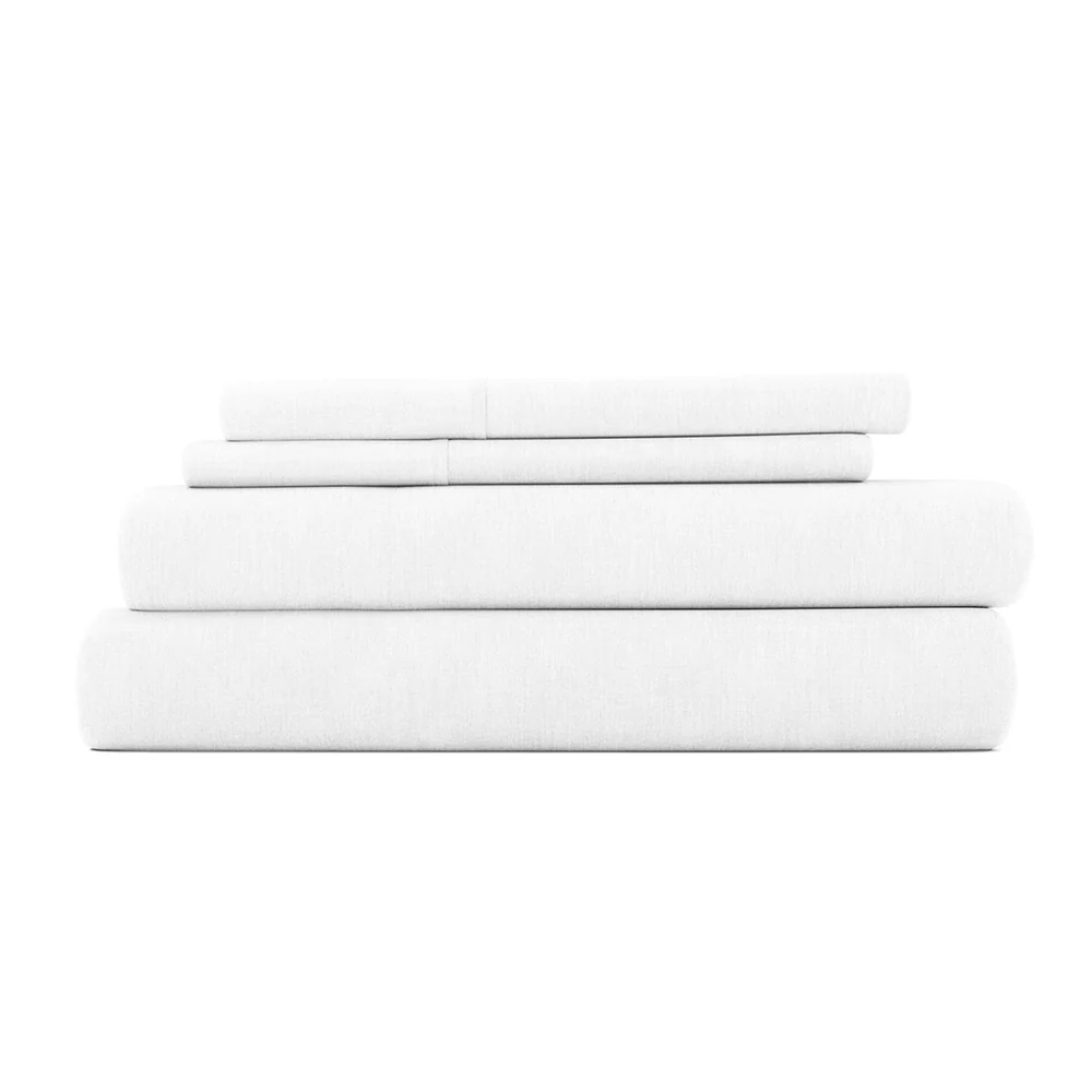 4-Piece Linen Bamboo Blend Sheet Set - Image 4