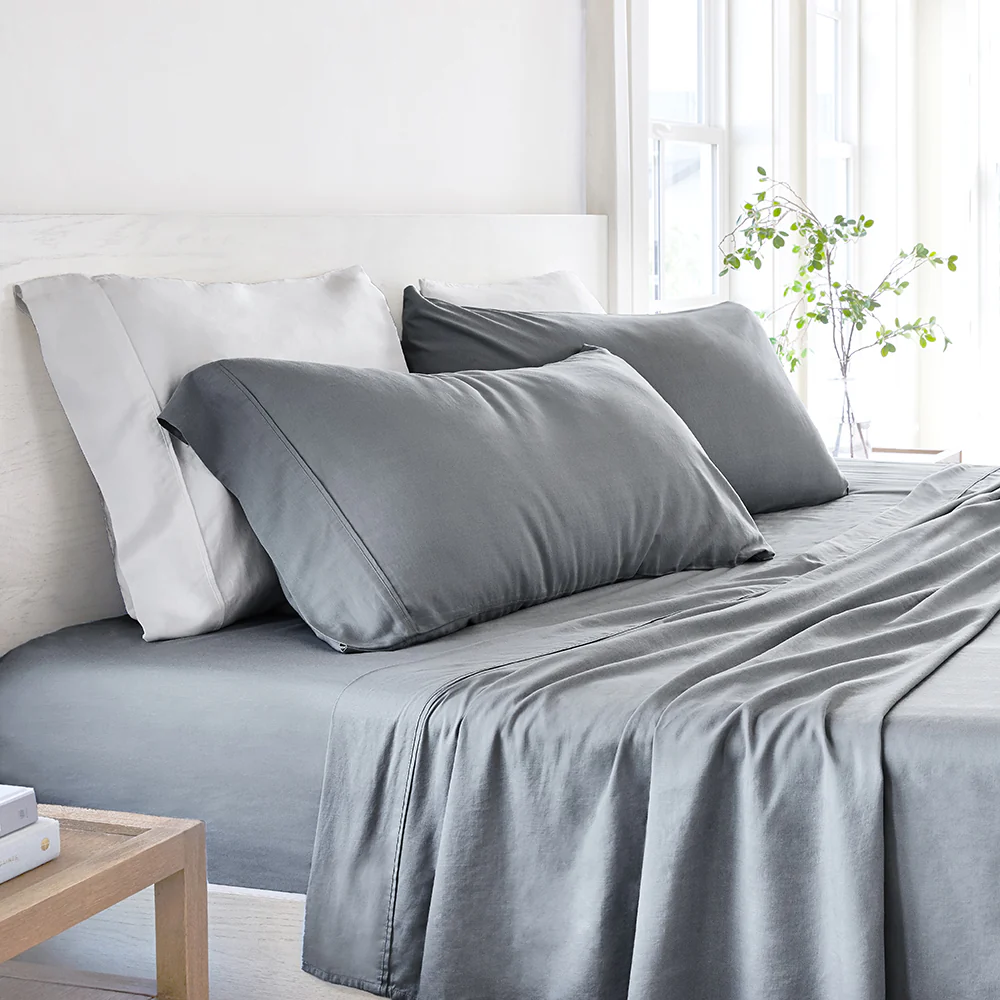 4-Piece Linen Bamboo Blend Sheet Set - Image 6