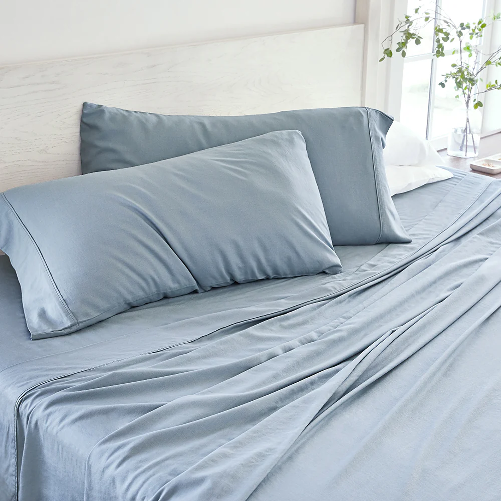 4-Piece Linen Bamboo Blend Sheet Set - Image 9