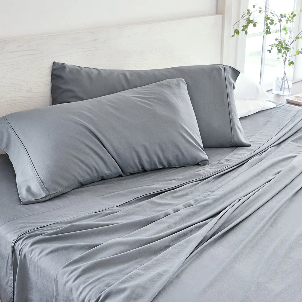 4-Piece Linen Bamboo Blend Sheet Set (Sale) - Image 10