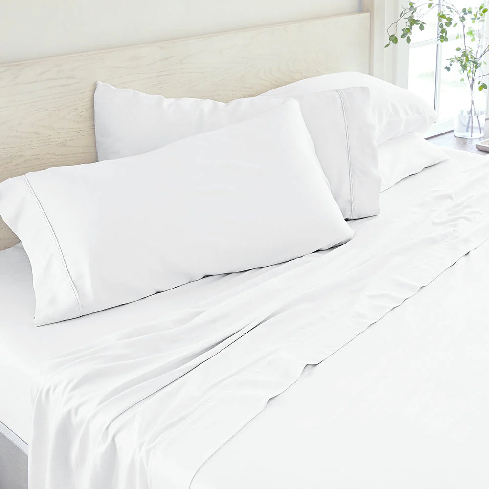 4-Piece Linen Bamboo Blend Sheet Set (Sale) - Image 12