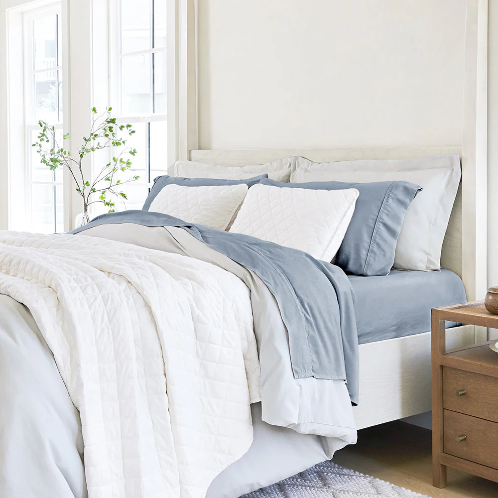 4-Piece Linen Bamboo Blend Sheet Set (Sale) - Image 13