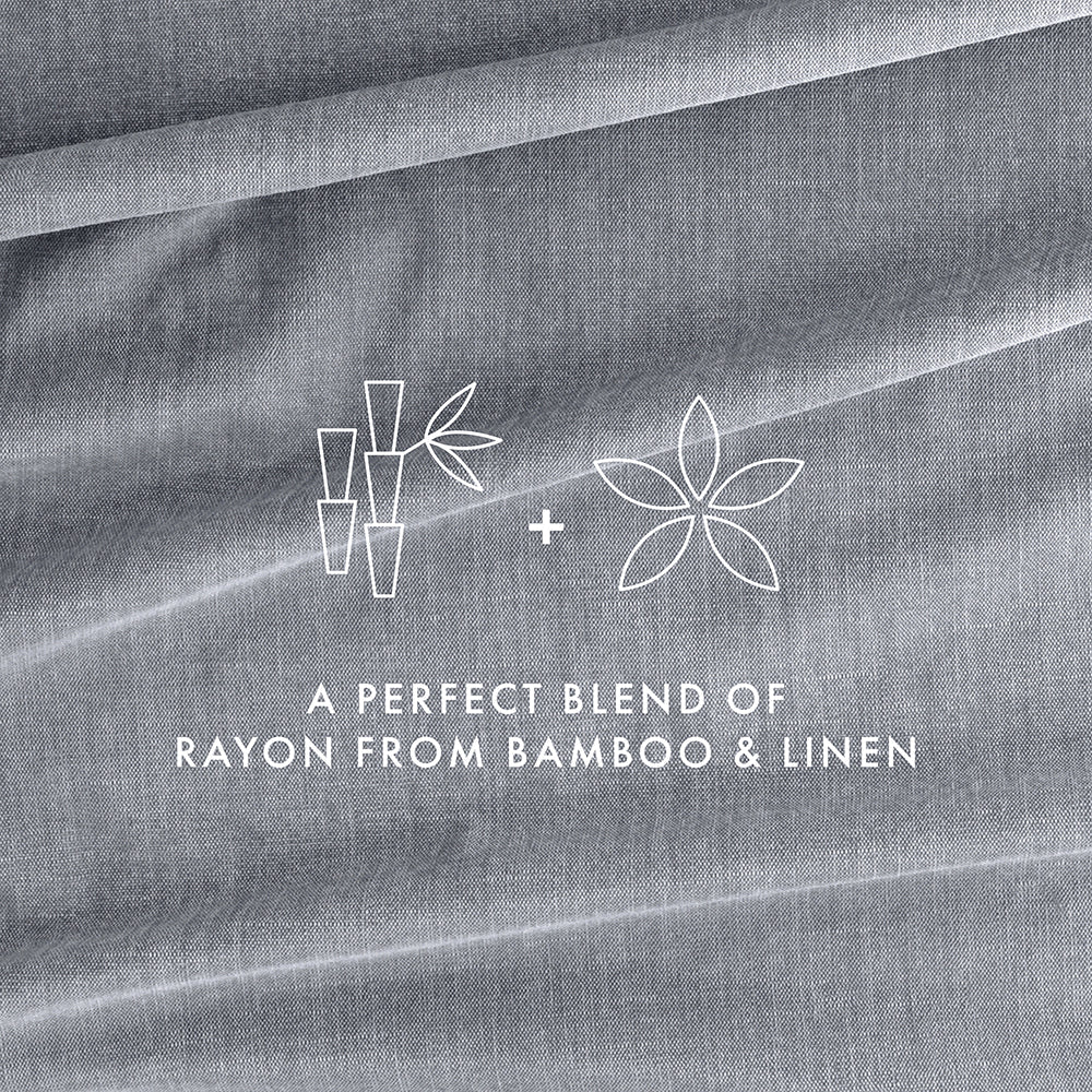 4-Piece Linen Bamboo Blend Sheet Set (Sale) - Image 21