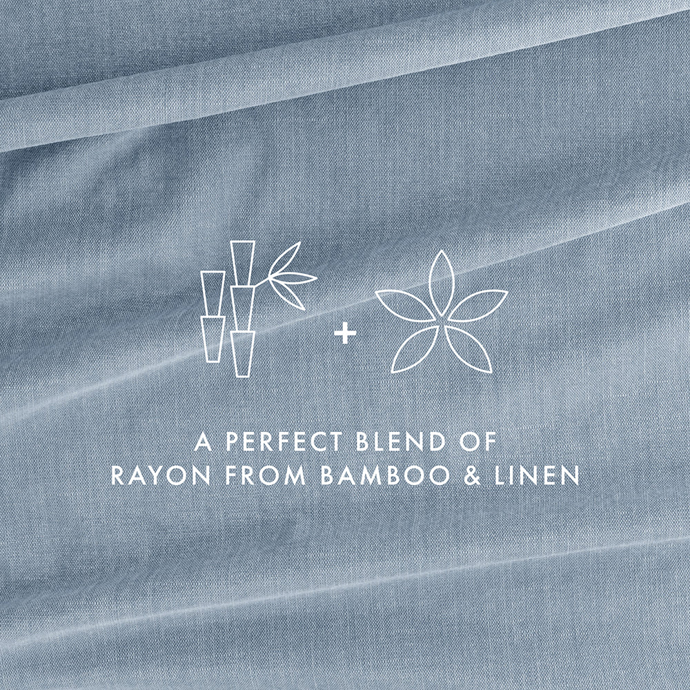 4-Piece Linen Bamboo Blend Sheet Set (Sale) - Image 22